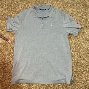 Travis Mathew Sky Blue Polo Shirt